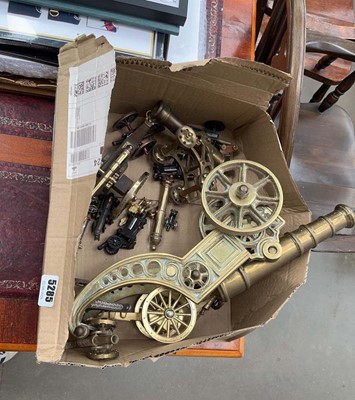 Lot 5285 - Box of brass and other canons