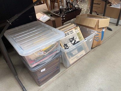 Lot 5296 - Two boxes containing vinyl records, mostly...