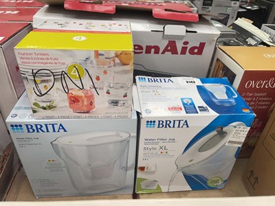 Lot 3143 - Two Brita water jugs plus a box of fruit icon...