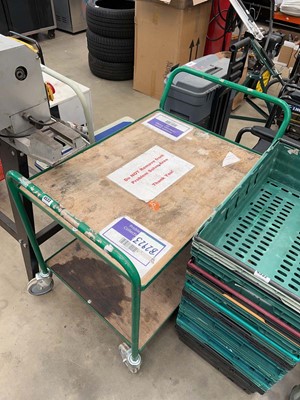 Lot 4533 - 4-wheeled 2 tier metal trolley