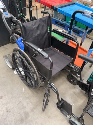 Lot 4541 - Black cushioned wheelchair