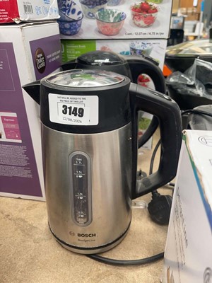 Lot 3149 - Two Bosch kettles and a Bosch two slice toaster