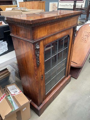 Lot 5301 - Single door walnut pier cabinet
