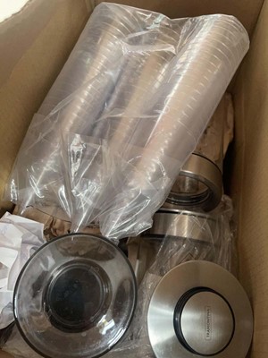 Lot 3161 - Box of Tramontina clear storage jars