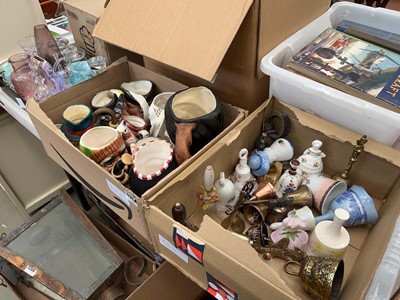 Lot 5304 - 2 boxes containing character jugs, glass and...