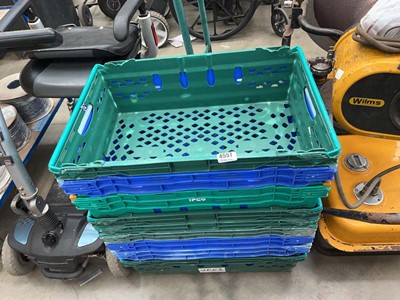 Lot 4557 - Quantity of plastic stackable storage crates