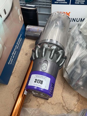 Lot 3178 - Handheld Dyson V10 with battery, pole and head
