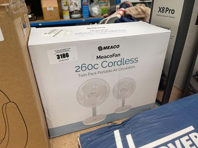 Lot 3186 - Meaco twin pack portable air circulator fans