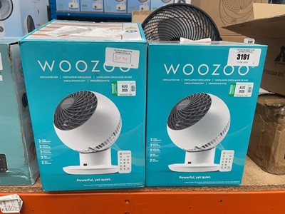 Lot 3191 - Two Woozoo air circulator fans