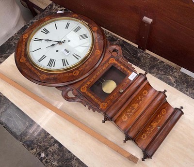 Lot 5326 - Vienna style wall clock with inlaid case
