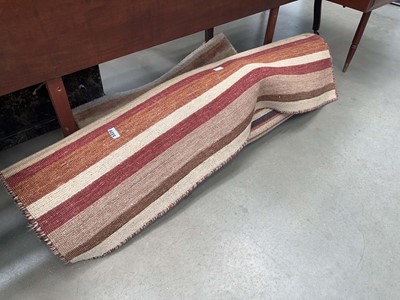 Lot 5329 - Brown and beige striped carpet