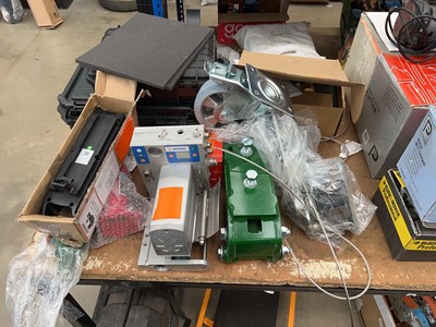 Lot 4575 - Selection of items inc, dolly wheels, bike...