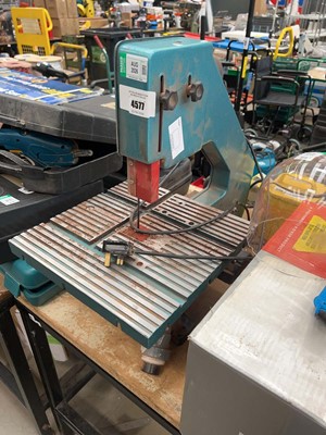 Lot 4577 - Clarke woodworking bench mounted band saw 240v