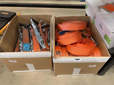 Lot 4588 - 2 boxes of ratchets and straps