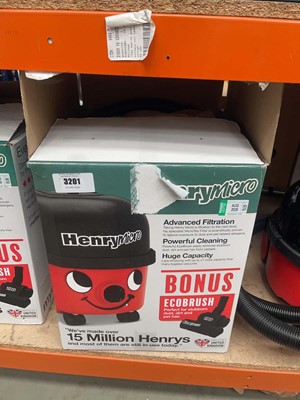 Lot 3201 - Henry micro vacuum cleaner with box