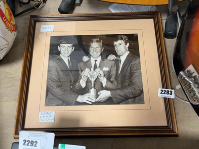 Lot 2293 - Framed signed photo - 1966 world cup photo of...