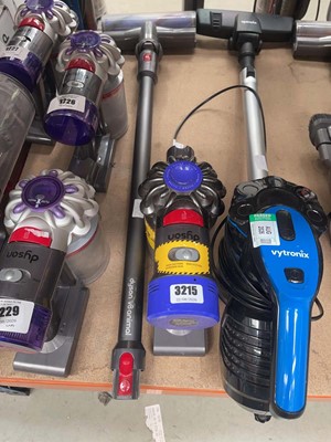 Lot 3215 - Handheld Dyson V8 animal with battery, pole...