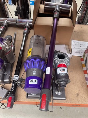 Lot 3218 - Handheld Dyson V10 with battery, charger, pole...
