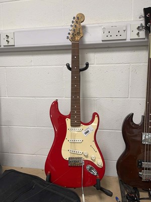 Lot 2302 - Squier Strat six string electric guitar (three...