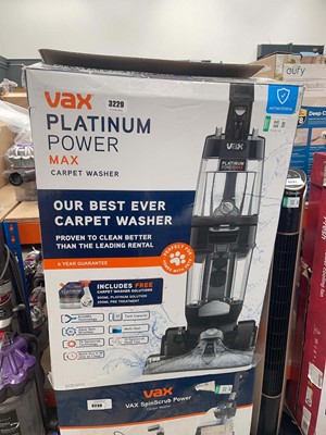 Lot 3229 - Vax platinum power carpet washer