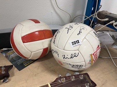 Lot 2312 - Two Liverpool FC footballs - one bearing...