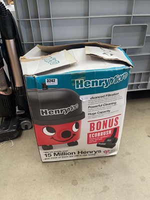 Lot 3242 - henry micro vacuum cleaner with box