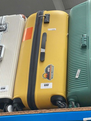Lot 3267 - Large hard shelled yellow suitcase
