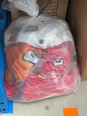 Lot 3299 - Bag of work gloves, trousers etc