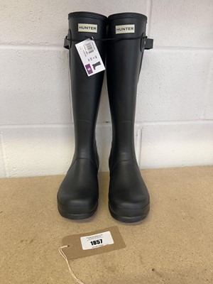 Lot Hunter cascade side wellies in black size UK 9