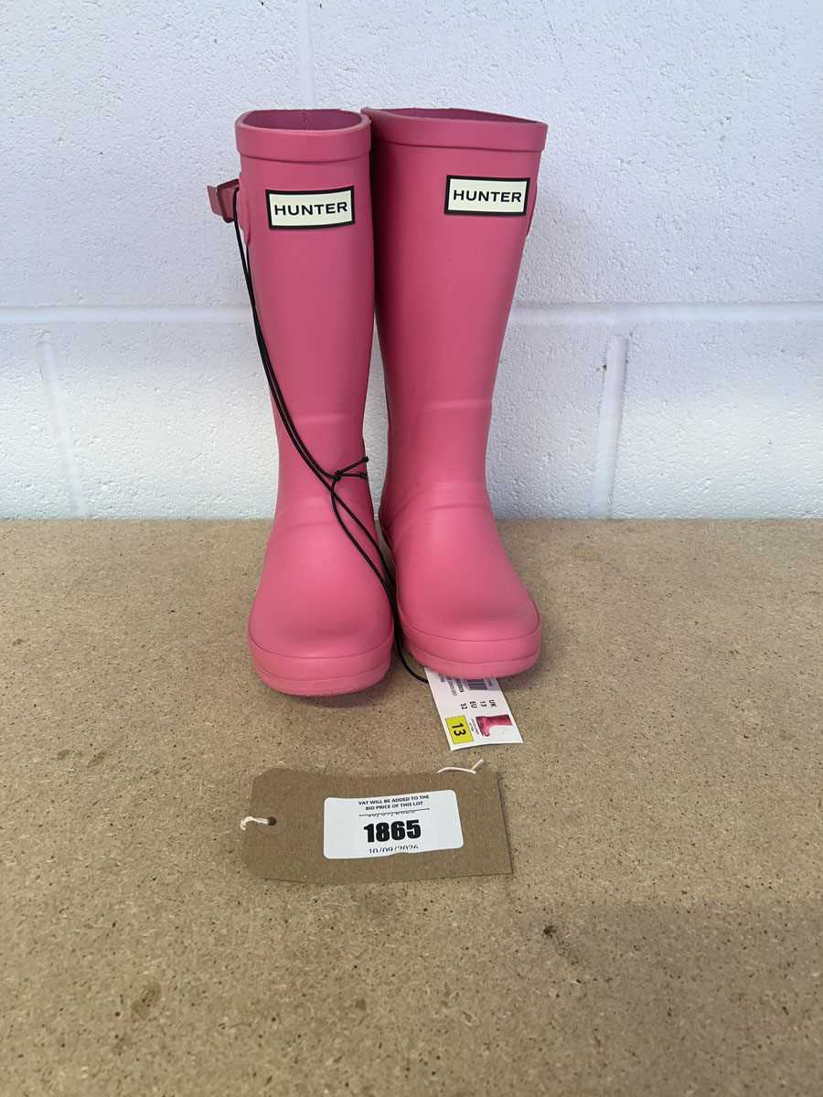 Lot Hunter cascade side wellies in pink junior...