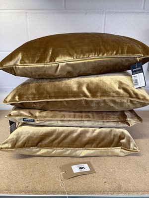 Lot x4 Paoletti luxe velvet feather cushions