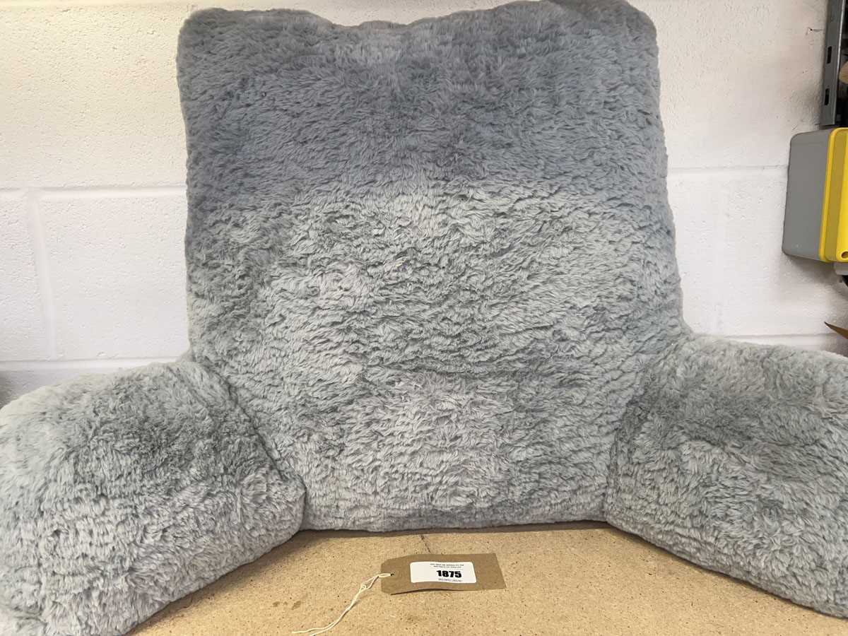 Lot Grey faux fur reading back rest pillow