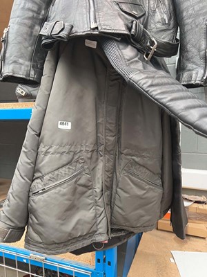 Lot 4641 - Scholt army green motorcycle jacket