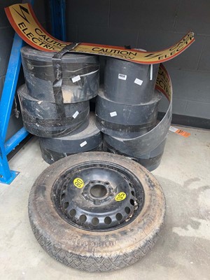 Lot 4658 - Rolls of plastic electrical cable caution...