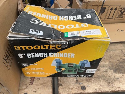 Lot 4687 - Tool Tech double sided bench grinder