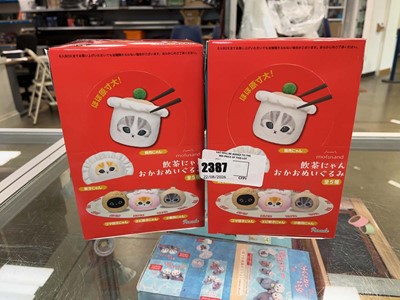 Lot 2387 - 2 boxes of Mofusand Dim Sum Cat Plush Keychain...