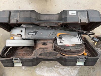 Lot 4762 - Titan 240v angle grinder plus discs