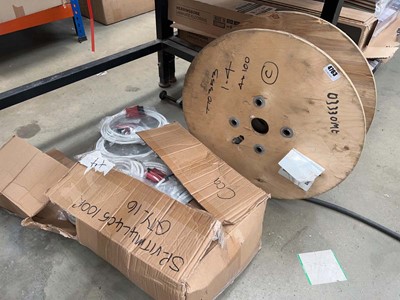 Lot 4763 - Armoured cable electric cable reel and...