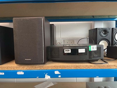 Lot 2439 - Bose wave radio CD along with two Panasonic...