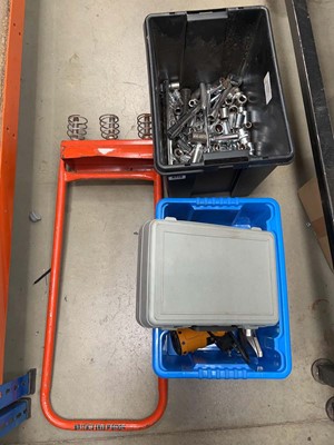 Lot 4770 - heat gun, staple gun, socket wrench set and...