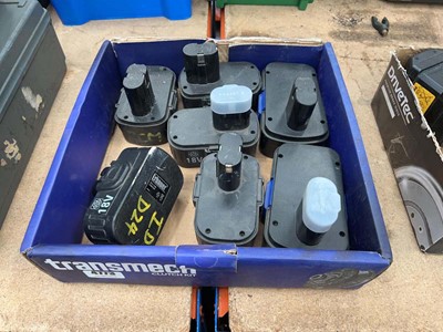 Lot 4773 - 7 x 18v Erbauer drill batteries