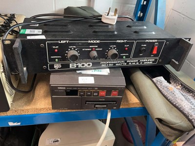 Lot 2447 - NJDB100 professional power amp along with...