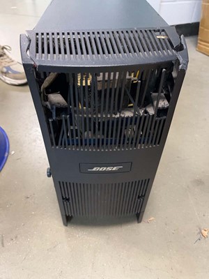Lot 2481 - Bose Acoustimass speaker system with damage to...