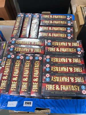Lot 2503 - Box containing sealed DVD box sets of Fire &...