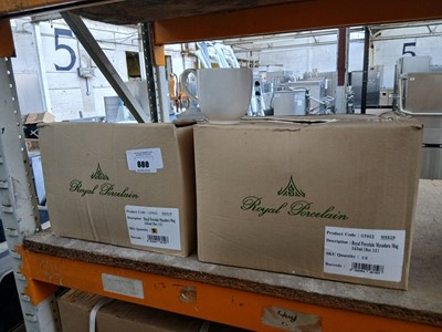 Lot 680 - 2 boxes of Royal Porcelain mugs