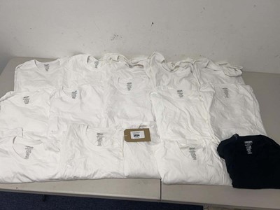 Lot 3654 - 14 x white + 1 black men's Kirkland t-shirts...