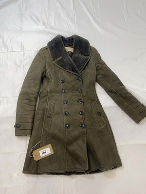 Lot 3718 - Burberry Brit vintage coat in khaki size 8...