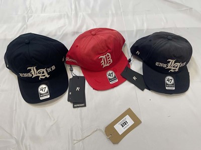 Lot 3731 - 3x Represent caps