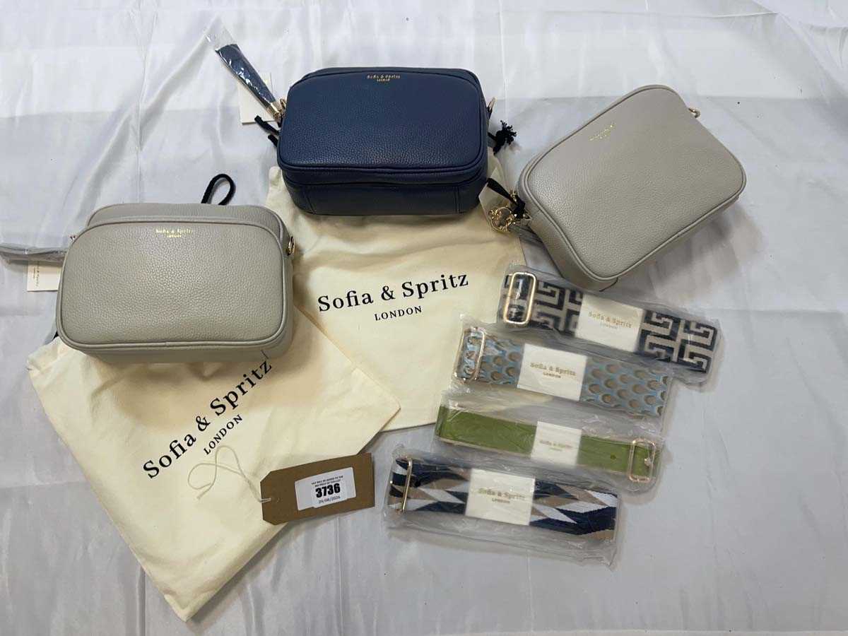 Lot 3736 - 3x Sofia & Spritz handbags with...