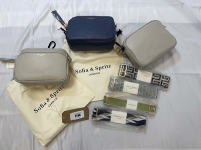Lot 3736 - 3x Sofia & Spritz handbags with...